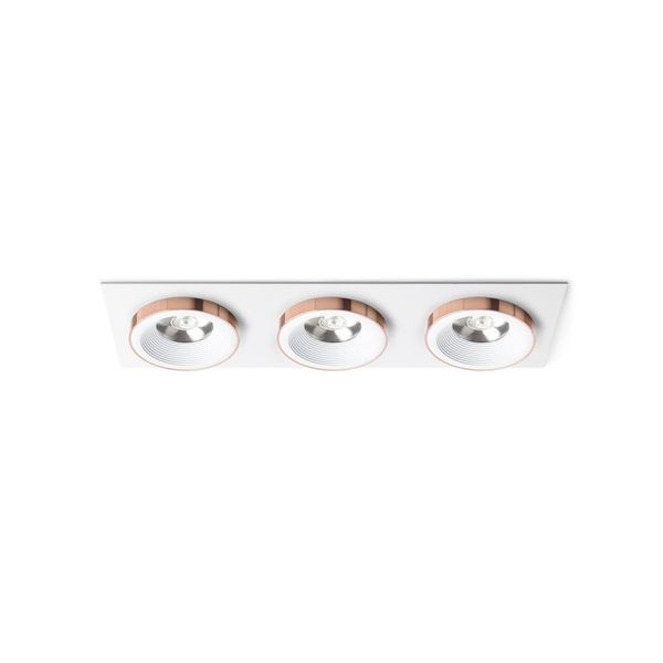 SHARM SQ III recessed white copper 230V LED 3x10W 24° 3000K image 1