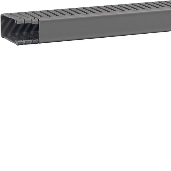 Slotted panel trunking without holes made of PVC BA6 60x25mm stone gre image 1