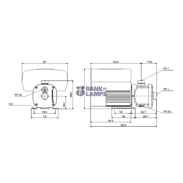 Horizontal multistage pump CME3-8 A-R-G-E-AQQE S-A-D-N 3x400V HR image 2