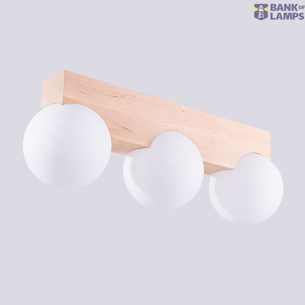 Ceiling lamp BULBO 3 natural wood image 9