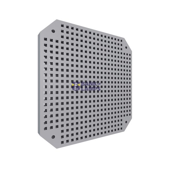 PM160 mounting plate, perforated, for Ppt-EH160 INOX and PPt-EH161 boxes, color: gray image 1