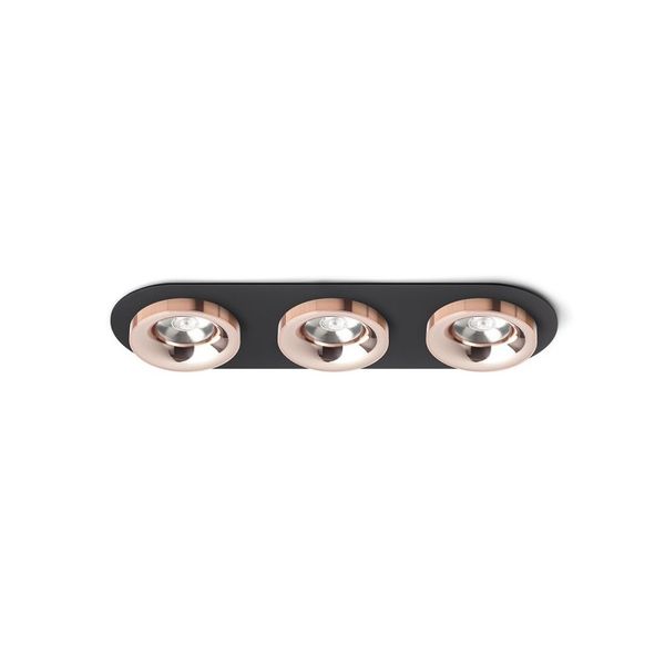 SHARM R III recessed black copper/copper 230V LED 3x10W 24° 3000K image 1