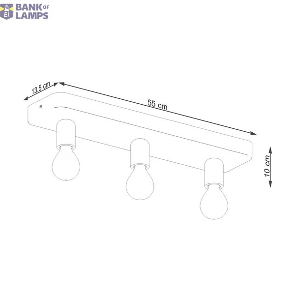 CEILING LAMP TAVO 3 GREY E27 3X15W IP20 image 7