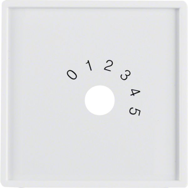 Central part for radio program selector, Berker Q.x, white, velvet image 1