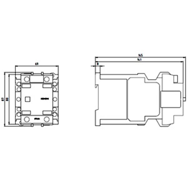Contactor size 2, 2-pole DC-3 and 5, 32 A Auxiliary switch 22 (2 NO + image 1