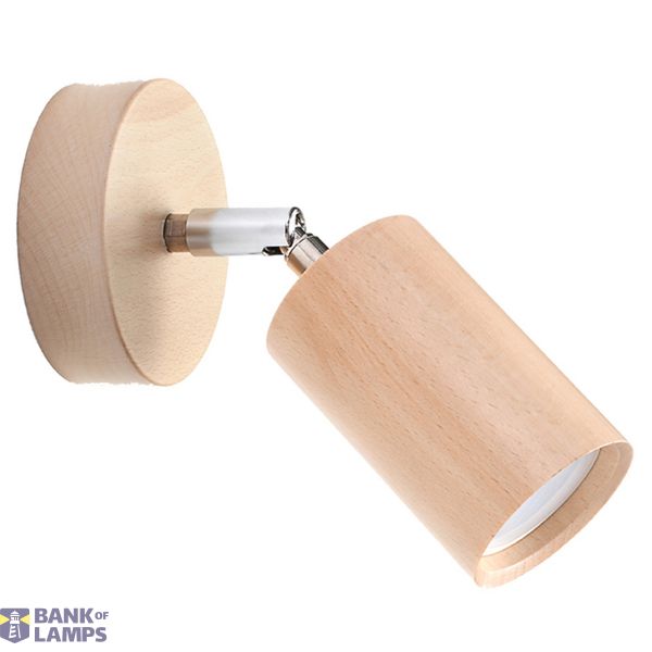 BERG WALL LAMP NATURAL WOOD GU10 1X40W IP20 image 3