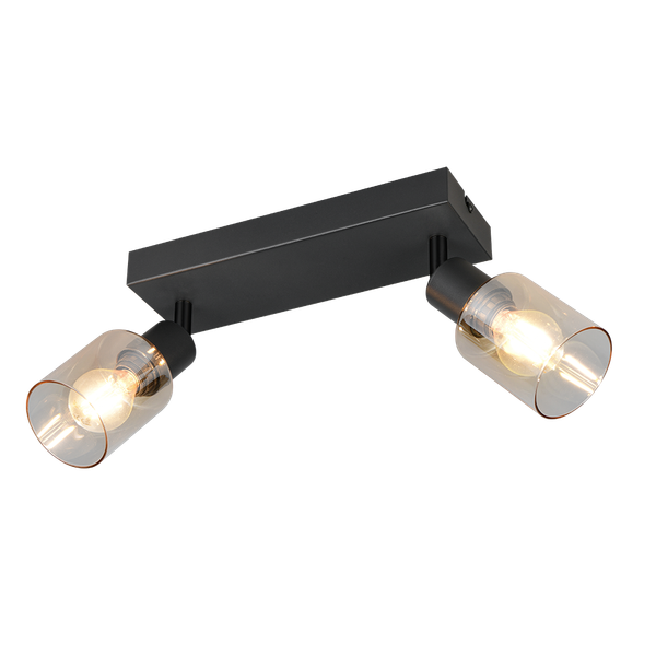 Cadiz spotlight 2-pc E14 matt black/amber image 1