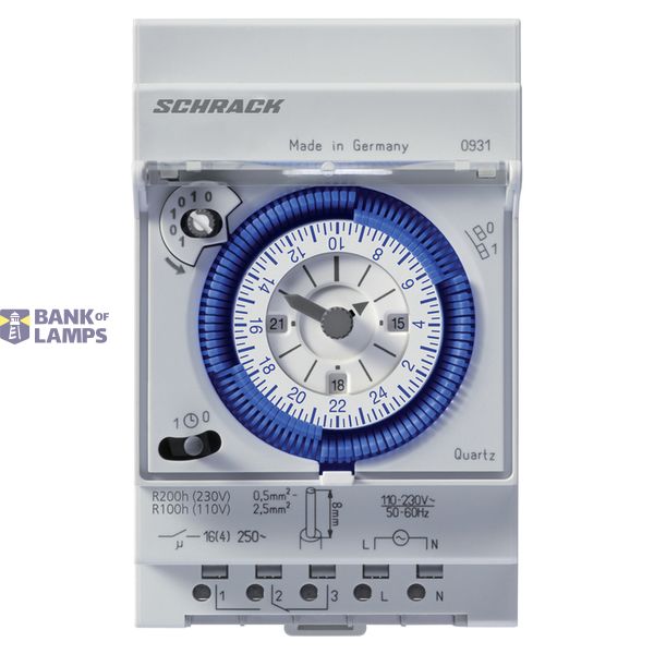 Mechanical time switch quarz 1C/O, 3MW image 1