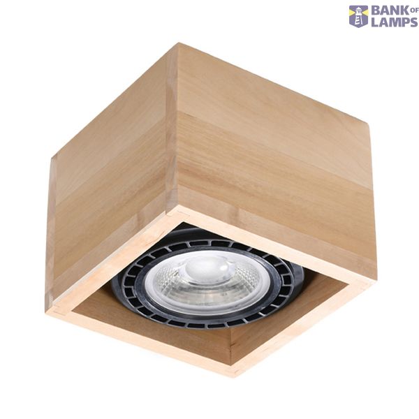 SPOT QUATRO 1 NATURAL WOOD GU10 1X40W IP20 image 6
