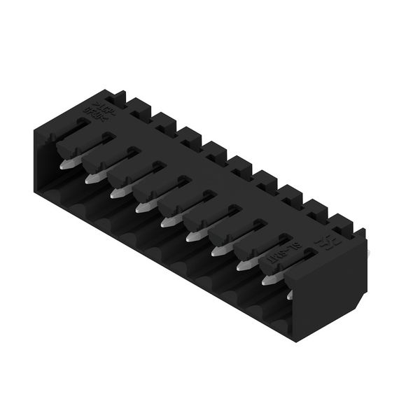 PCB plug-in connector, male header, closed side, THT/THR solder connection, 3.50 mm, Number of poles: 10, 180°, Solder pin length (l): 1.5 mm, tinned, black, Box image 3