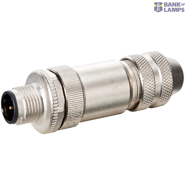 M12 male 0° A-cod. screw terminal 8-pol., max. 0.5mm², 6 - 8mm, shield image 1