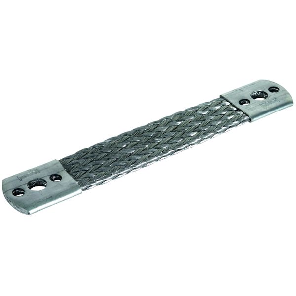Bridging braid Al 50mm² L 180mm with fixing bores 1x10.5 2x6.5mm image 1