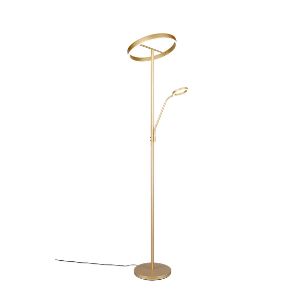 Willis LED floor lamp with reading light gold image 1