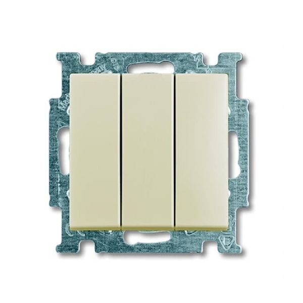 Switch Basic 55 3-gang 1-way ivory image 1