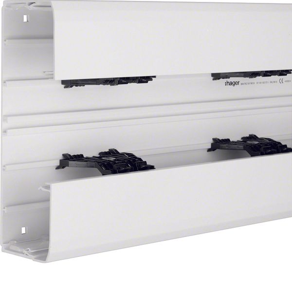 Wall trunking base C-profile BRN 70x210mm of PVC in pure white image 2