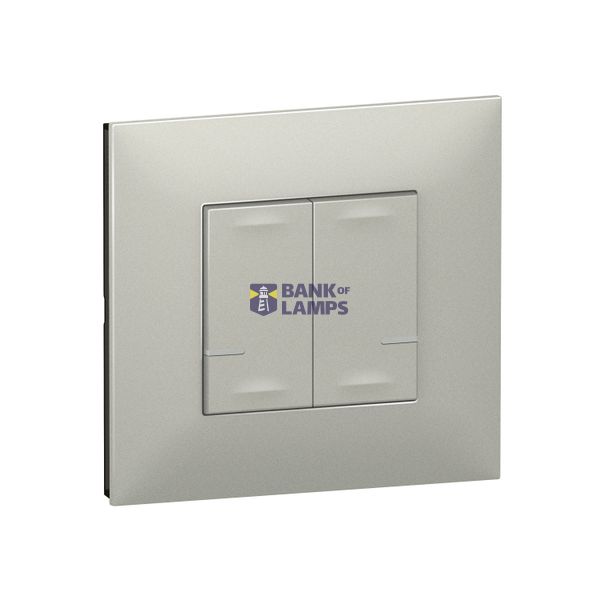 CONNECTED LIGHT SWITCH WITH NEUTRAL 2-GANG 2X250W VALENA NEXT ALU (CT  image 1