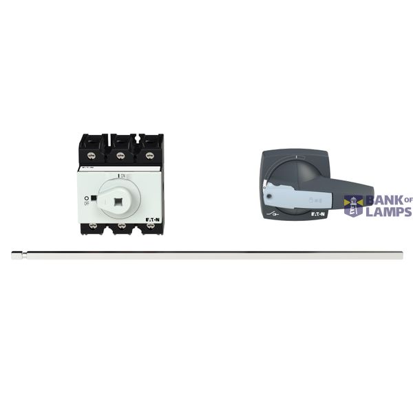 P3 Main switch, 80 A,Rear mounting, 3 pole, Form M4/K2-G, Gray, Short  image 6