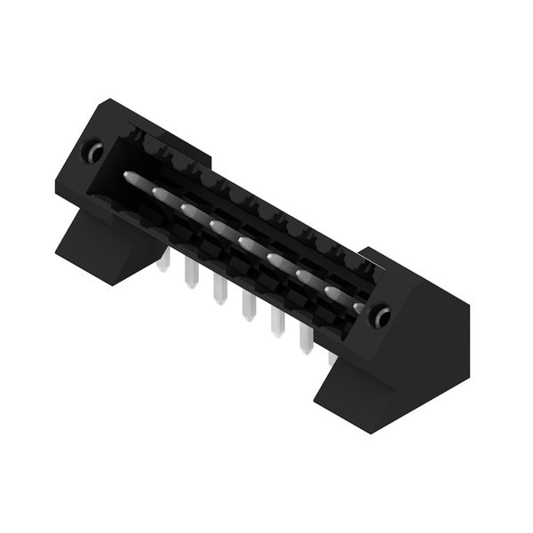 PCB plug-in connector, male header, Flange, THT/THR solder connection, 3.50 mm, Number of poles: 9, 135°, Solder pin length (l): 3.2 mm, tinned, black, Box image 4