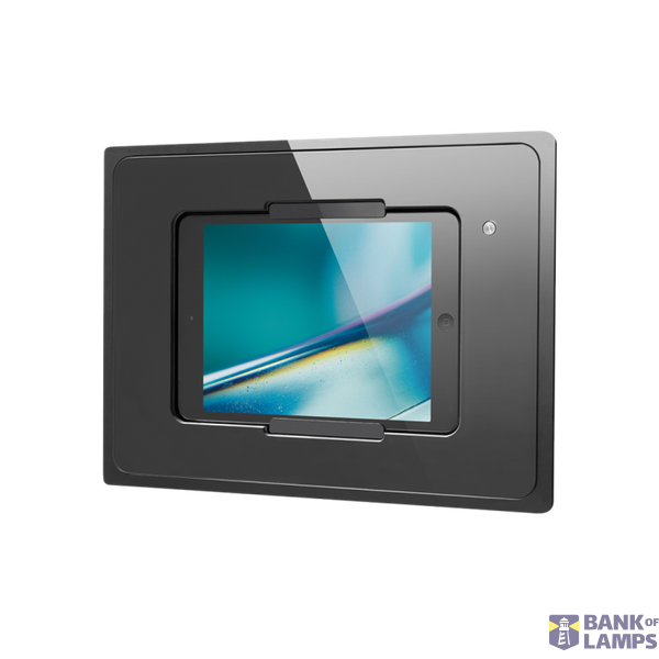 Flush-mount wall docking station with charging function, black image 1