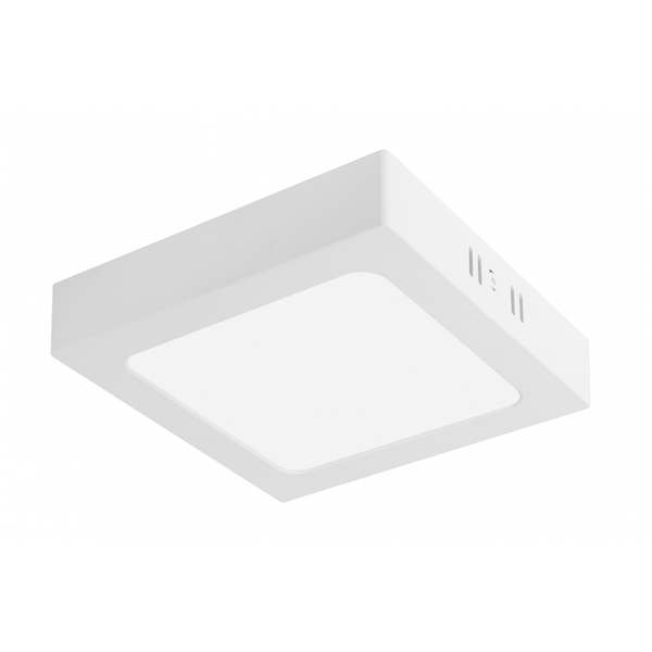 G-TECH LED luminaire FABRO, 12 W, 1200 lm, 4000K, AC220-240V, IP40, surface-mounted, square, white image 2
