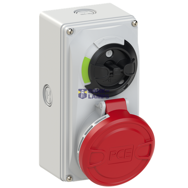 Fixed socket with switch, 32A 5P 6h IP44/54 image 1