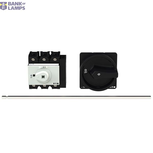 P3 Main switch, 80 A,Rear mounting, 3 pole, Form M4/SVB, Black, Door c image 6