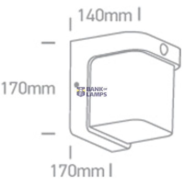 ANTHRACITE WALL SENSOR 12W WW IP54 230V image 2