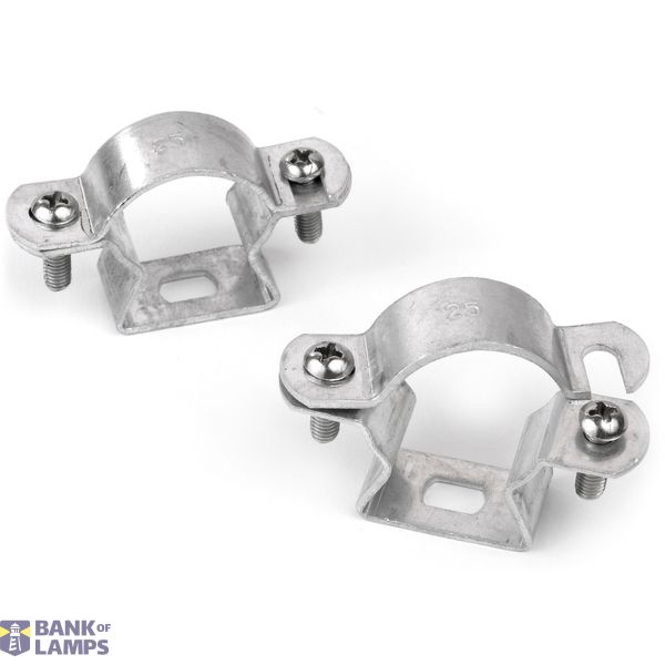 Clamp-spacer for pipes, Ø40 mm, with screws made of stainless steel, aluminum. image 1