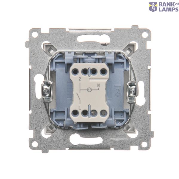 IT/telephone Keystone, diagonal socket cover with descriptive field, (module), black matt image 1