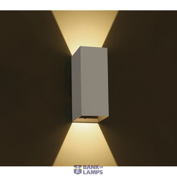 WHITE WALL 2x3W WW IP54 DARK LIGHT 100-240V image 2