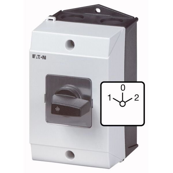 T3-3-8401/I2 Reversing switches, T3, 32 A, surface mounting, 3 contact unit(s), Contacts: 5, 60 °, maintained, With 0 (Off) position, 1-0-2, Design number 8401 image 1