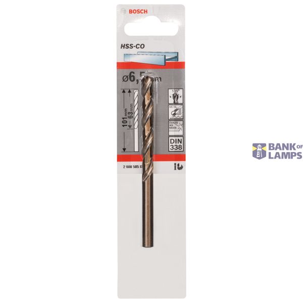 Metal drill bits HSS-Co, DIN 338 6,5 x 63 x 101 mm 1 pcs. image 2