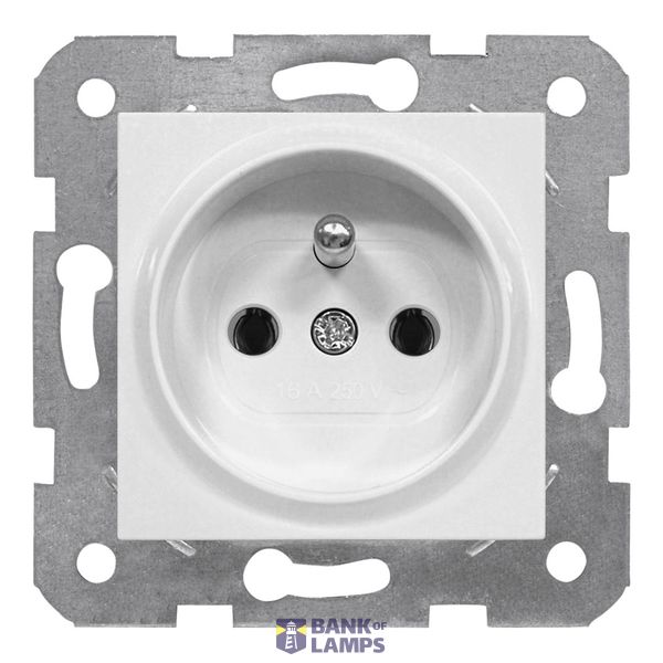 Pin socket outlet, white, cage clamps image 1