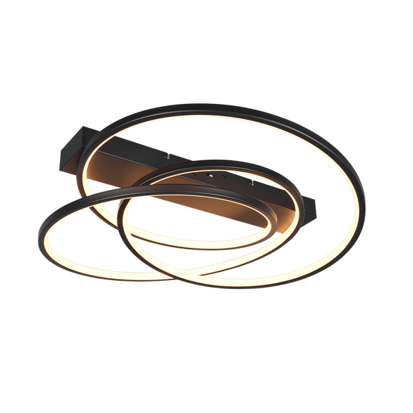 Darvin LED ceiling lamp matt black image 1