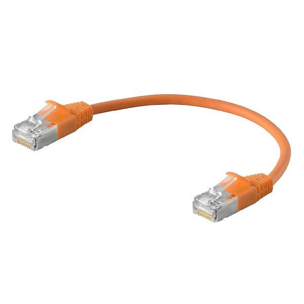 Patch cable, RJ45 IP30 (plugged), RJ45 IP30 (plugged), Cat. 6, LSZH, 0.15 m, , straight, 4 kV image 1