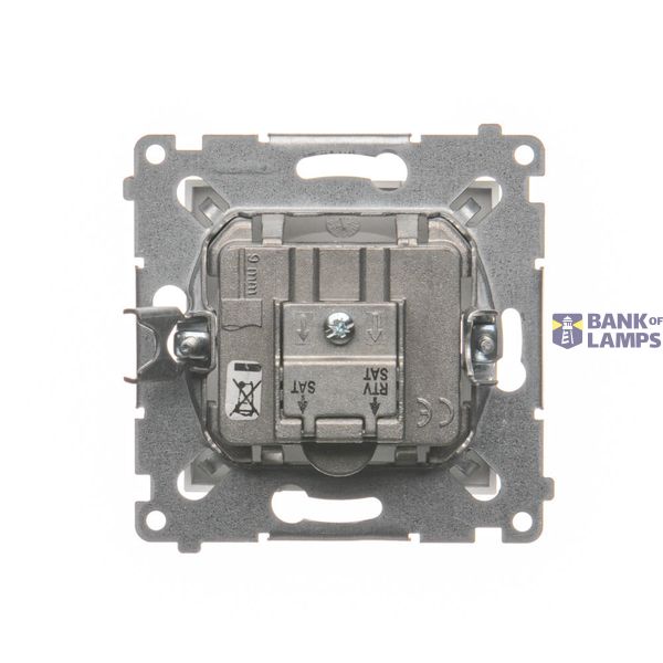 Double two-way switch, (module), 10AX, Screw, Bronze matt, metalic image 1