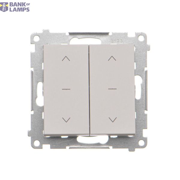 Three position (1-0-2) blind control double switch, 10A, quick connection, light gray matt image 1
