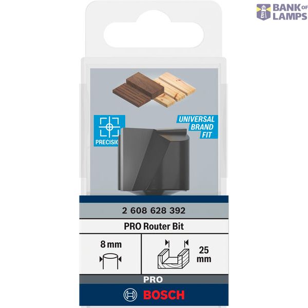 Straight bit, 8 mm, D1 25 mm, L 19.6 mm, G 51 mm image 2