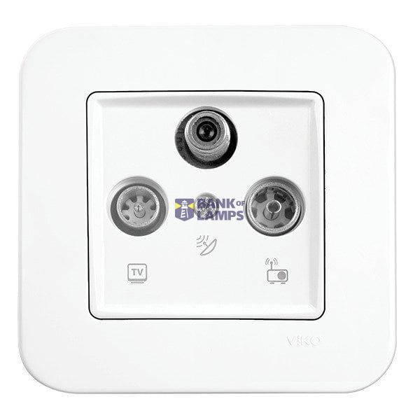 Linnera-Rollina Sat Socket Trans (Sat-TV-Rd) (13dB) White image 1