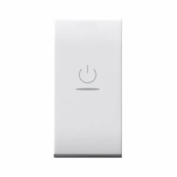 AXIAL 2P 1 WAY SWITCH WITH LENS, DOMUS S44, RAL 9010 COLOUR, 2P 10AX LIGHTABLE - GLOSSY FINISH - 1 MOD. image 1