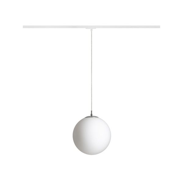 LUNA 30 for 1-circuit tracks opal-colored glass/chrome 230V LED E27 15W image 1
