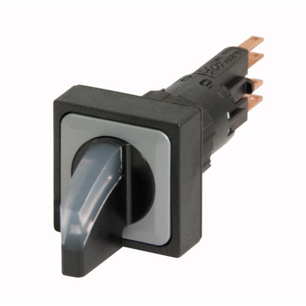 Q25LWK3R-WS Illuminated selector switch actuator, maintained, 45° 45°, 25 — 25 mm, 3 positions, With thumb-grip, White, with VS anti-rotation tab, without light e image 2