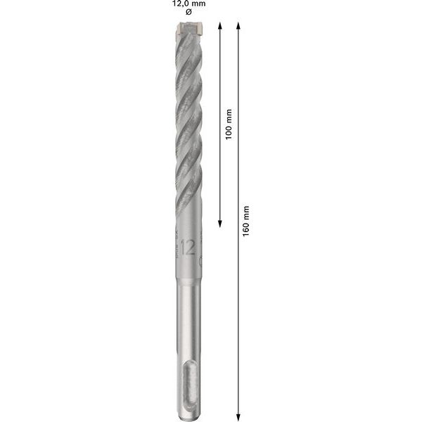 Hammer drill bit SDS-plus-5X 12 x 100 x 160 mm 10 pcs. image 1