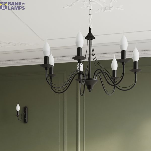 MINERVA CHANDELIER 5 BLACK E14 5X40W IP20 image 5