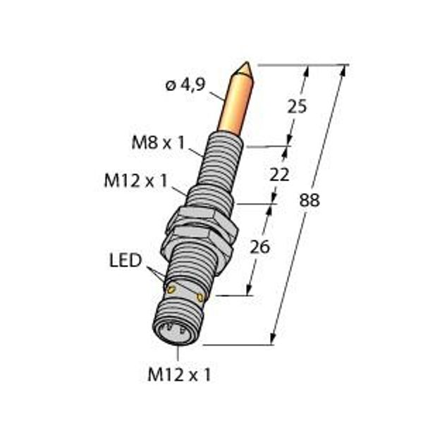 Magnetic Field Sensor For Detection of M6 Weld Nuts   NIMFE-EM12/4.9L88-UP6X-H1141/S1182 image 1