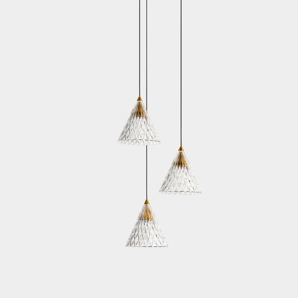 Pendant Veneto Surfaced 3 Bodies LED 15W 2700K Gold 268lm image 1