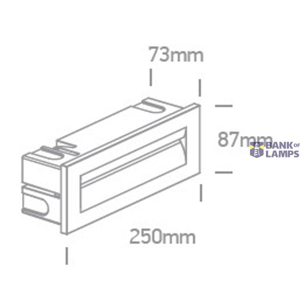 WHITE WALL RECESSED LED 8,5w WW IP65 100-240v image 2