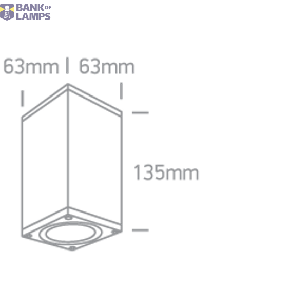 WHITE CEILING GU10 10W IP54 100-240V image 2