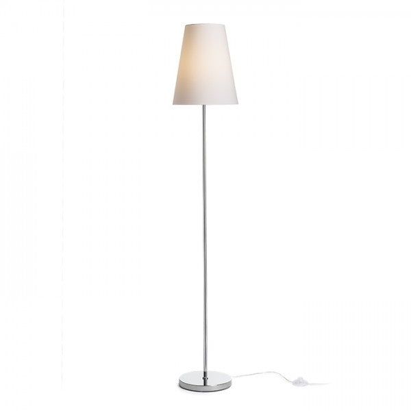 NYC/CONNY 25 floor Polycotton white/chrome 230V LED E27 15W image 1