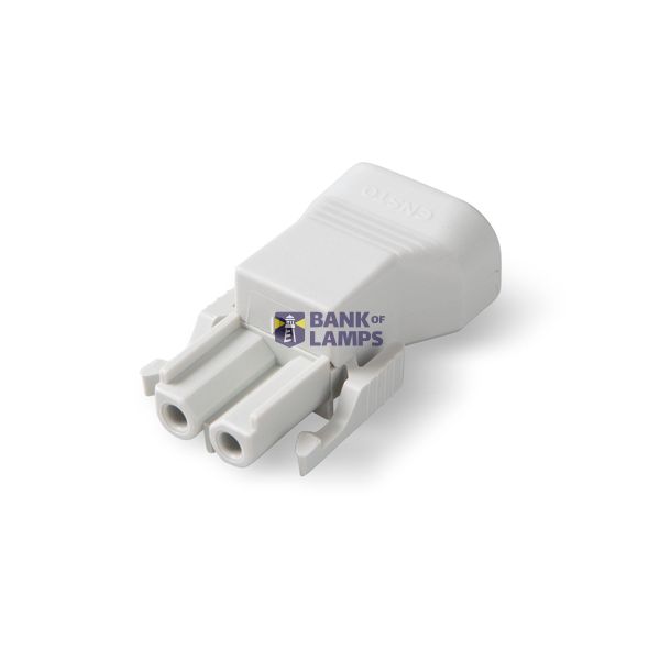 Coupler 2-p socket, str-rel, low, grey image 1